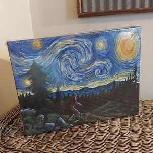 Lantern Press Bigfoot~Starry Night 1000 Piece Puzzle
